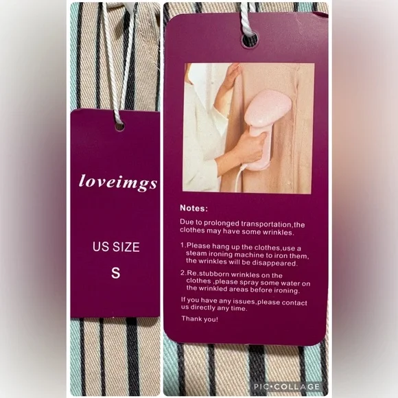 Loveimgs Women's Boyfriend Baggy Barrel Stripe Jeans Size Small (US 4-6) NWT - Picture 10 of 17